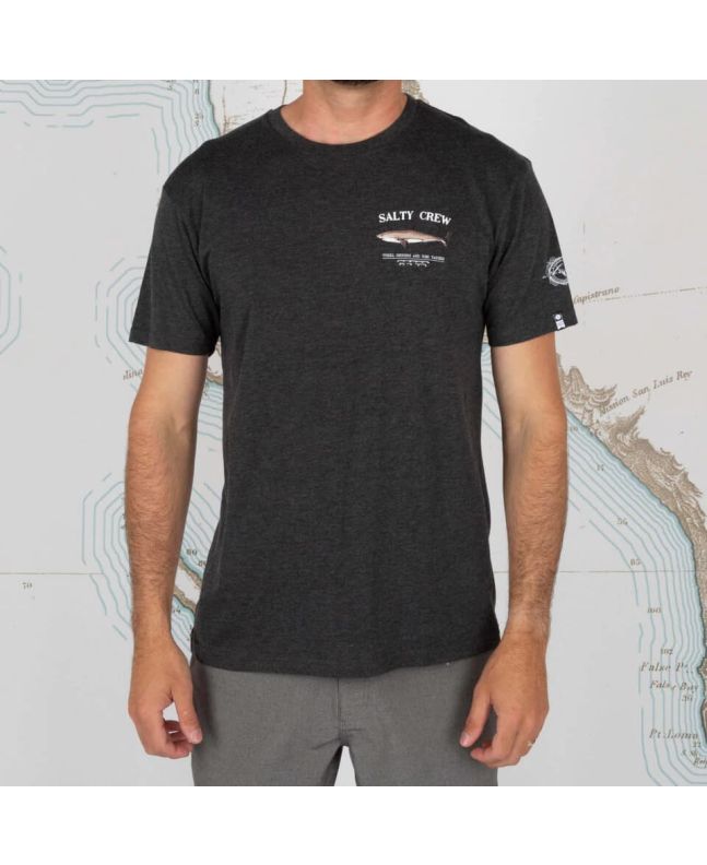 Hombre con camiseta de manga corta Salty Crew Bruce Premium gris