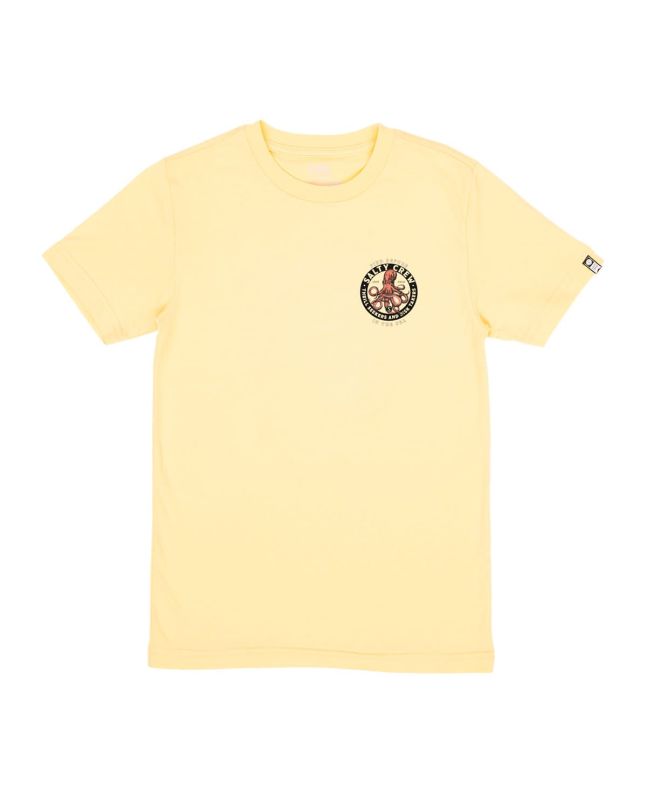Camiseta de manga corta Salty Crew Deep Reach amarilla para niño
