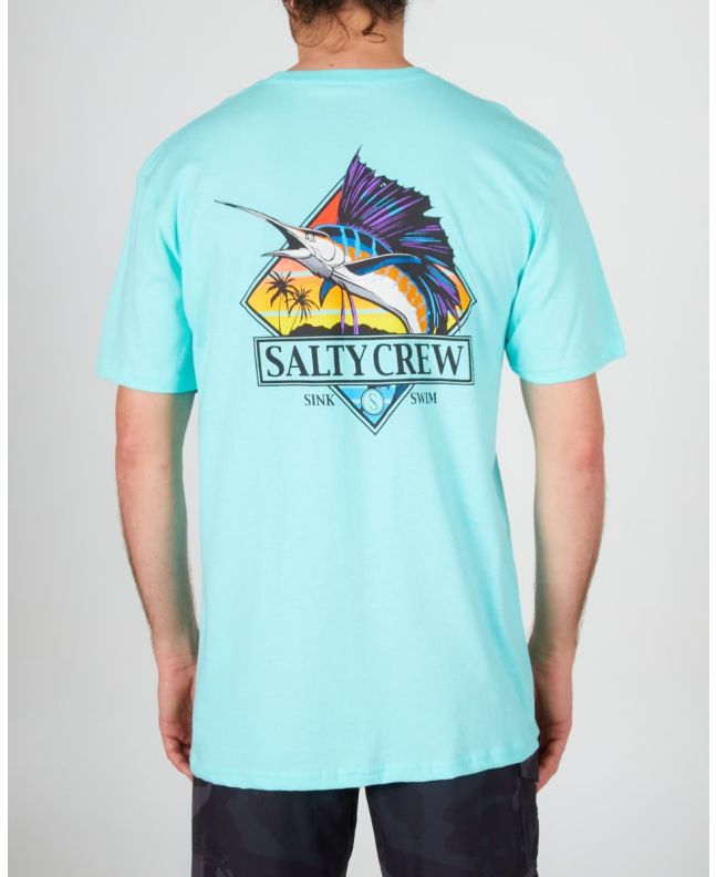 Hombre con Camiseta de manga corta Salty Crew Gone Sailin Standard turquesa