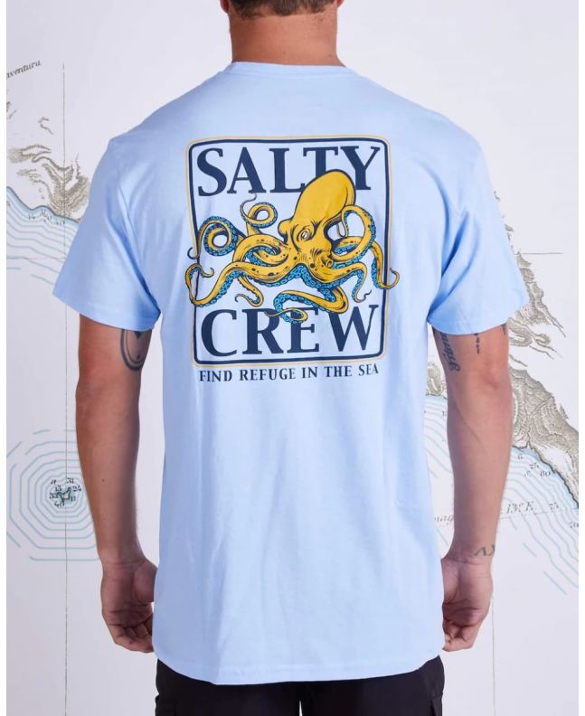 Hombre con Camiseta de manga corta Salty Crew Ink Slinger Standard Azul Claro