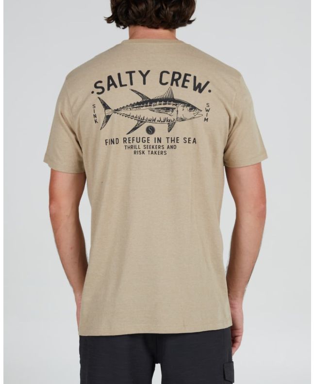 Hombre con Camiseta de manga corta Salty Crew Market Standard Caqui