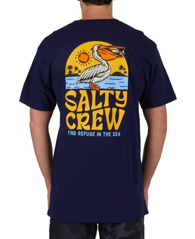 Hombre con Camiseta de manga corta Salty Crew Seaside Standard Azul Marino