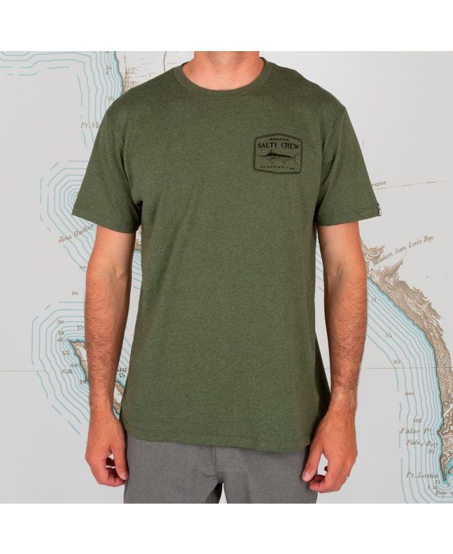 Hombre con camiseta de manga corta Salty Crew Stealth verde