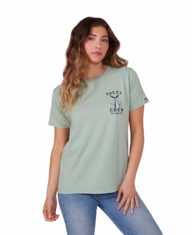 Mujer con camiseta de manga corta Salty Crew Tailed Boyfriend Jade