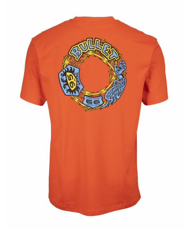 Camiseta de manga corta Santa Cruz Bullet 66 naranja para hombre