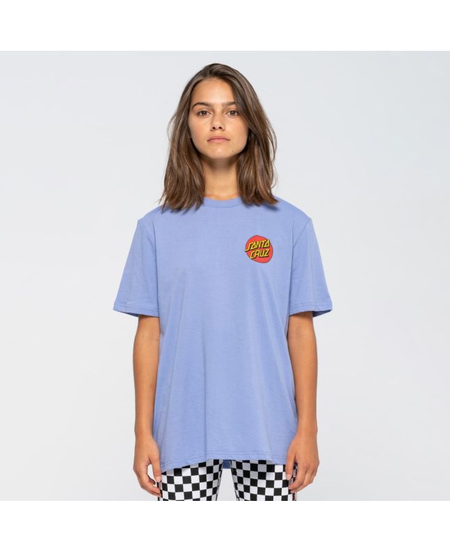 Mujer con Camiseta de manga corta Santa Cruz Classic Dot Chest azul