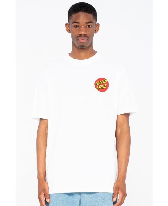 Hombre con Camiseta de manga corta Santa Cruz Classic Dot Chest Blanca
