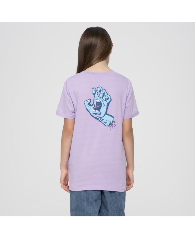 Niña con Camiseta de manga corta Santa Cruz Youth Rigid Screaming Hand Lavanda 