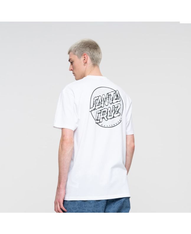 Hombre con Camiseta de manga corta Santa Cruz Alive Dot Blanca