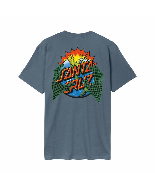 Camiseta de manga corta Santa Cruz Kendall End Of The Dot gris tormenta para hombre