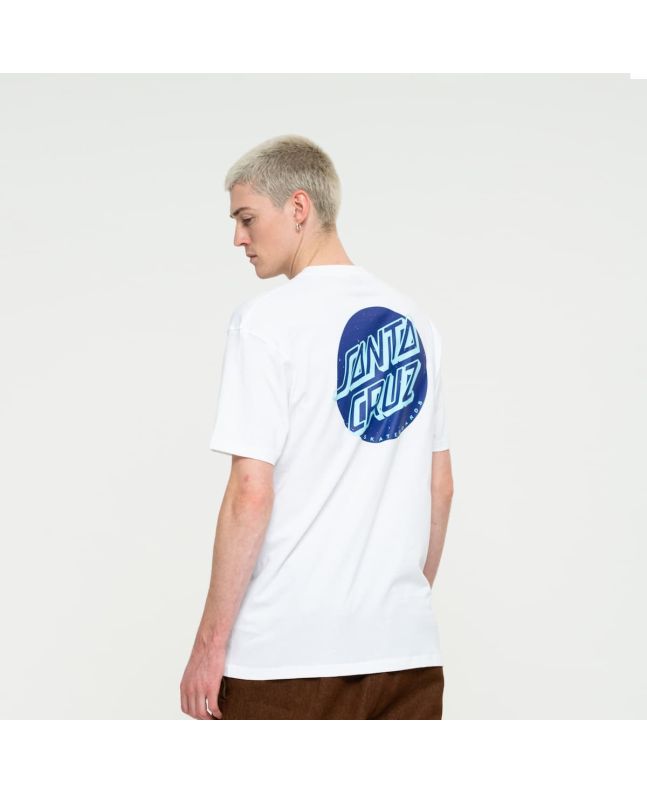 Hombre con Camiseta de manga corta Santa Cruz Shadowless Dot blanca