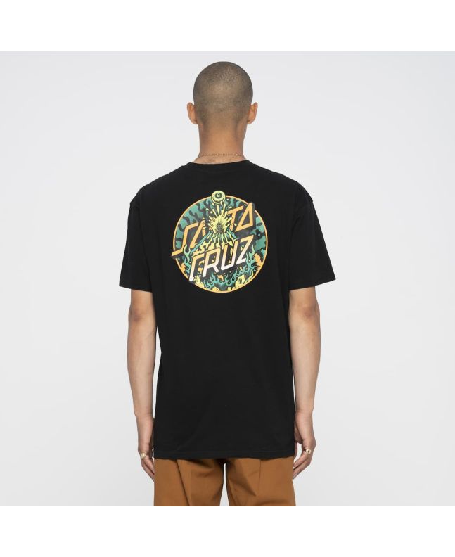 Hombre con Camiseta de manga corta Santa Cruz Winkowski Volcano Dot Negra