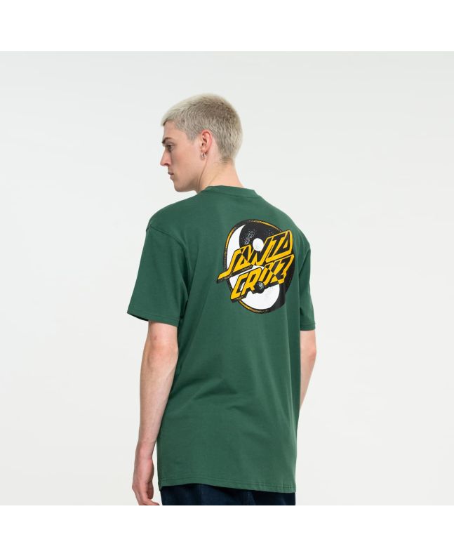 Hombre con camiseta de manga corta Santa Cruz Yin Yang Dot verde