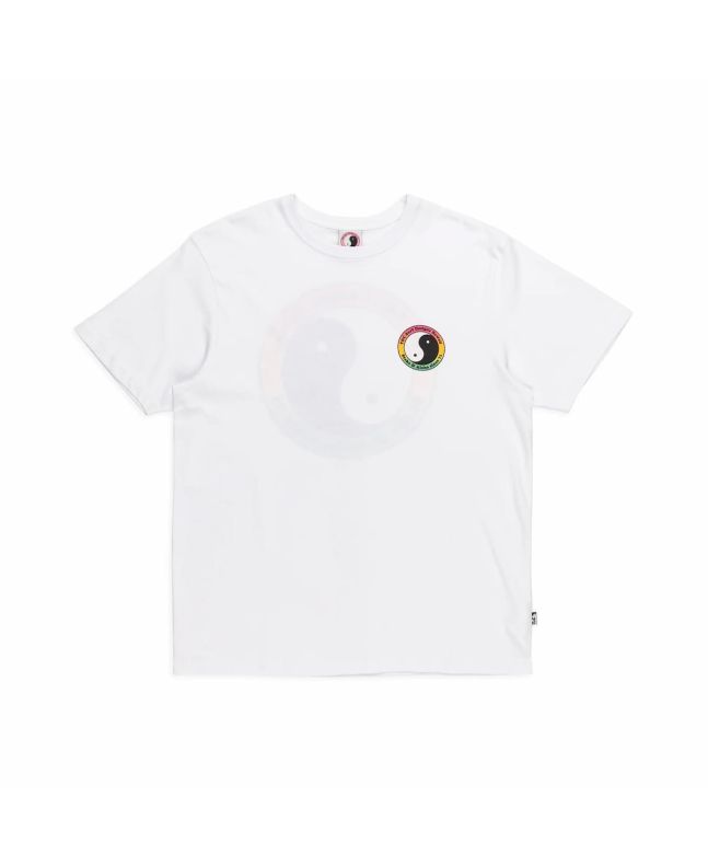 Camiseta Orgánica de manga corta T&C Surf Designs 71 Yin Yang Logo Blanca para hombre
