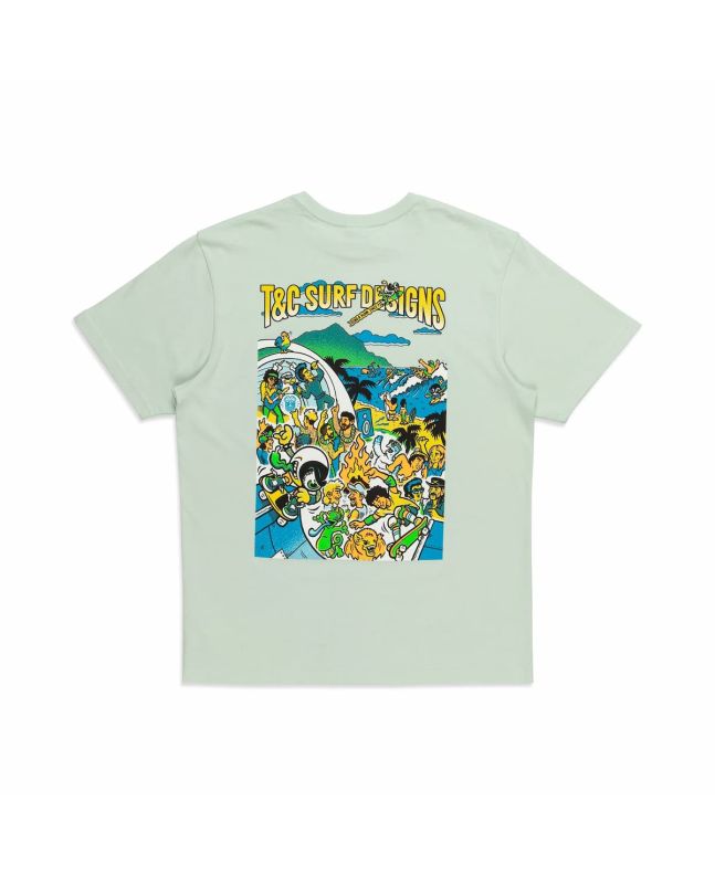Camiseta orgánica de manga corta Town and Country Surf Designs Jon Scene Used Blue para hombre