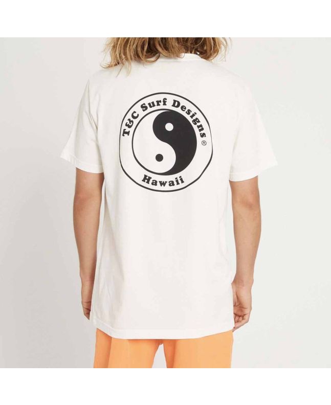 Hombre con Camiseta de manga corta Town & Country Ying Yang Logo blanca 