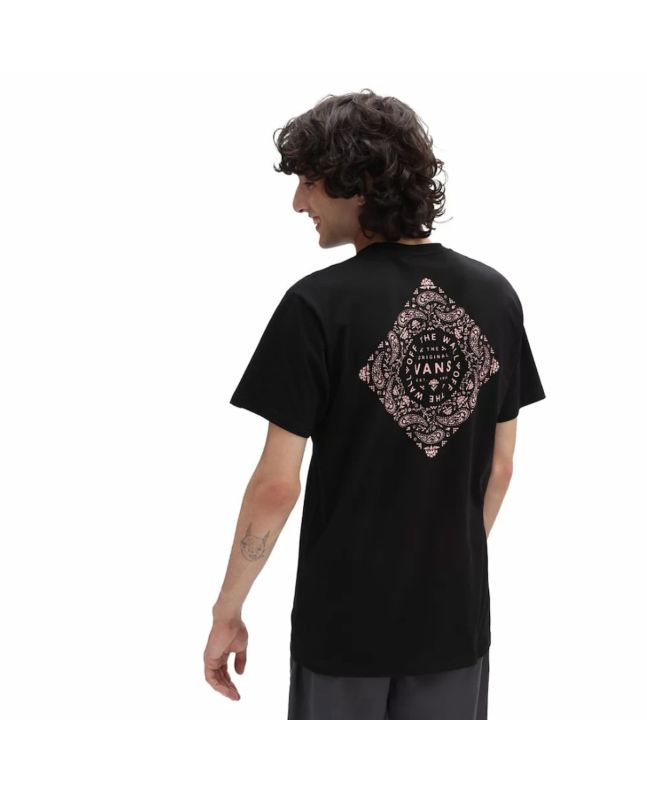 Hombre con camiseta de manga corta Vans Bandana Paisley Negra