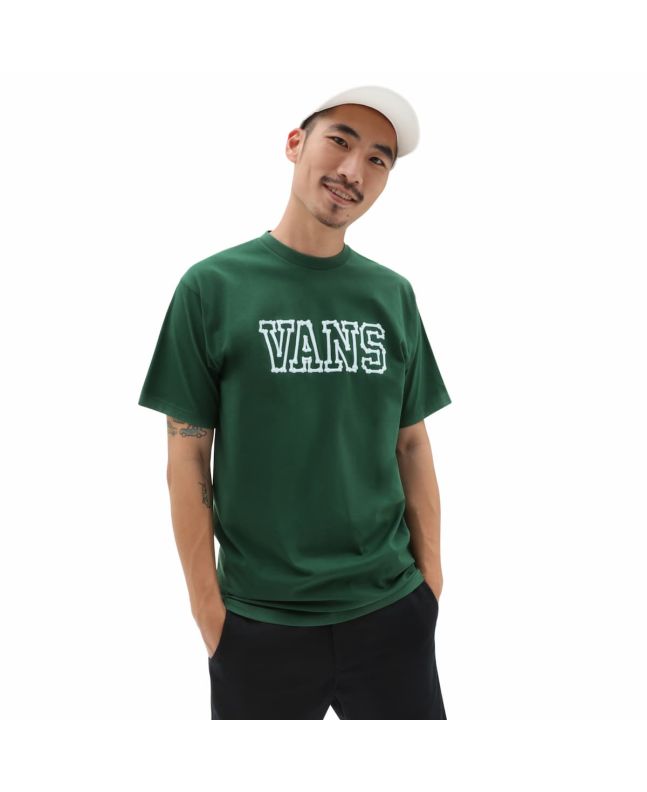 Hombre con camiseta de manga corta Vans Bones verde