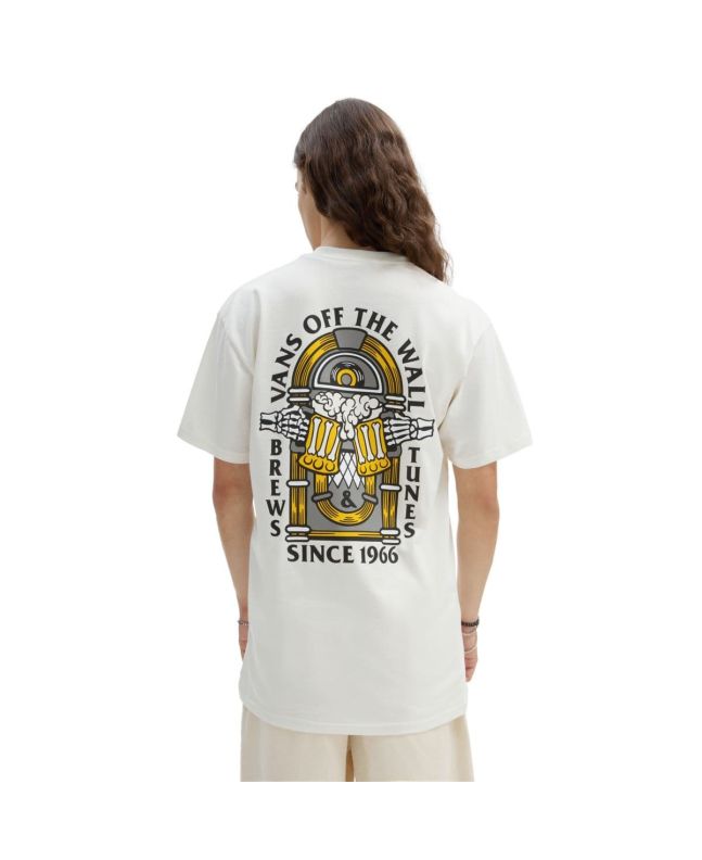Hombre con camiseta de manga corta Vans Brew Bros Tunes Blanca