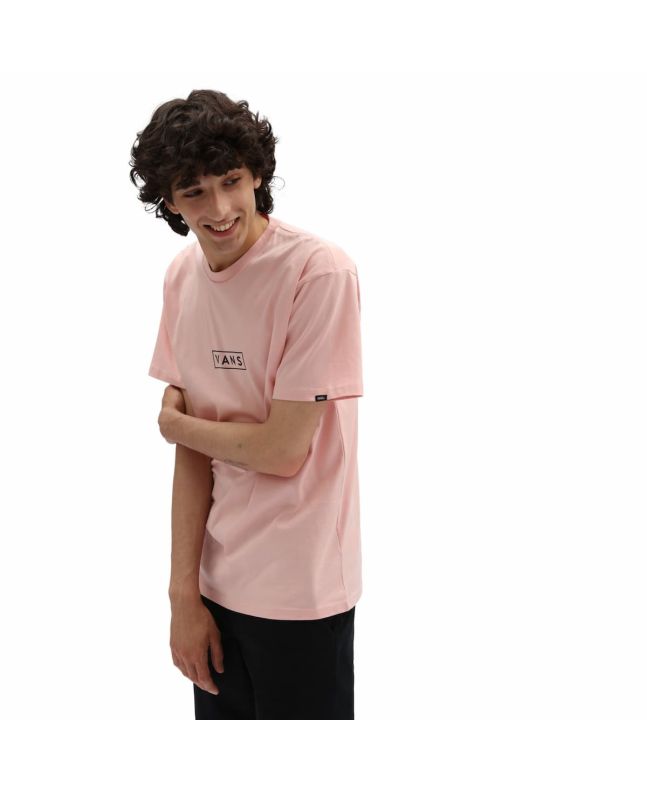 Hombre con Camiseta orgánica de manga corta Vans Easy Box Rosa