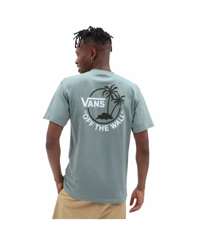 Hombre con camiseta de manga corta Vans Classic Mini Dual Palm Verde 