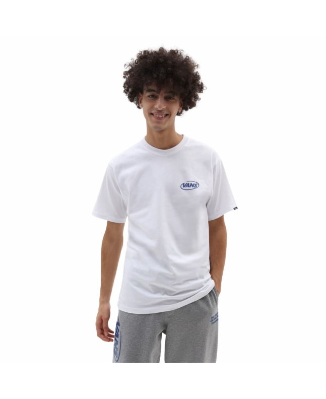 Hombre con Camiseta de manga corta Vans Hi Def Commerica Blanca