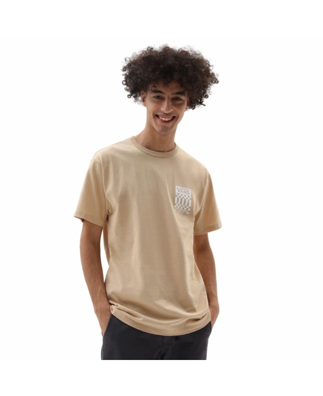 Hombre con Camiseta de manga corta Vans Off The Wall Check Graphic Marrón