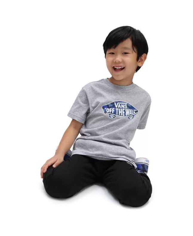Niño con Camiseta de manga corta Vans Off The Wall gris 