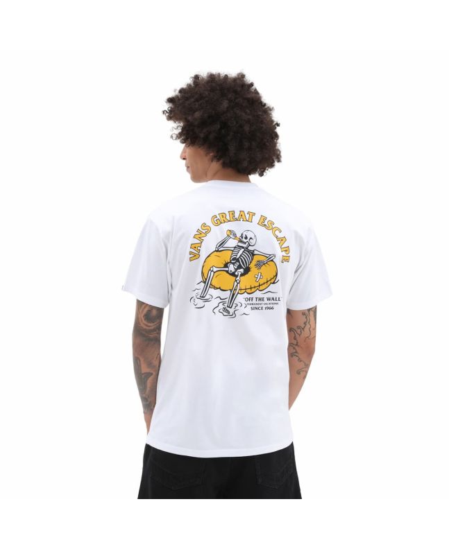 Hombre con Camiseta de manga corta Vans Permanent Vacation Blanca