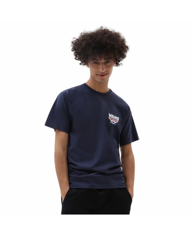 Hombre con Camiseta de manga corta Vans Shaper Type azul marino