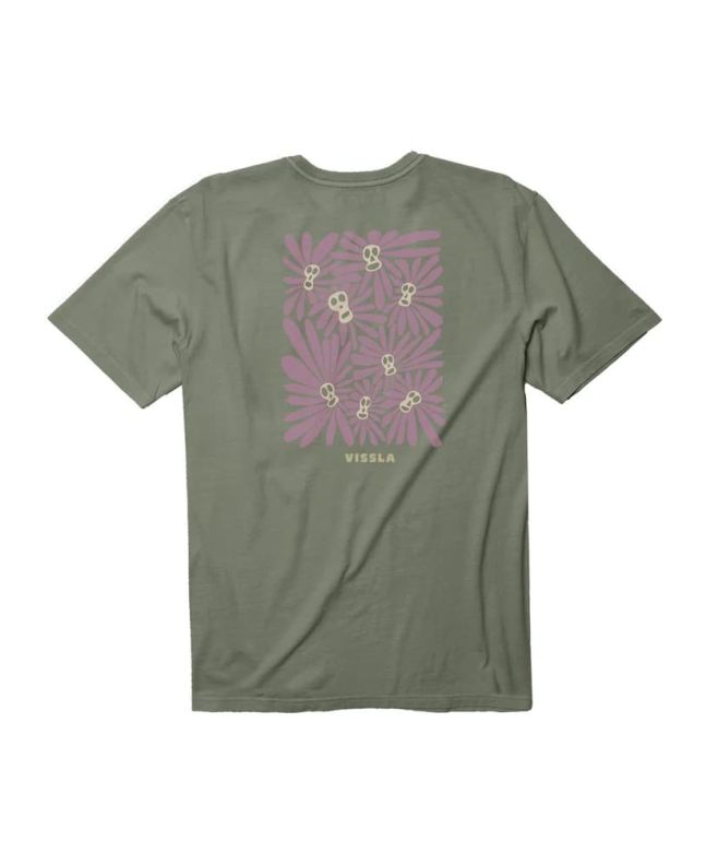Camiseta de manga corta con bolsillo Vissla Cabezas SS PKT verde para hombre
