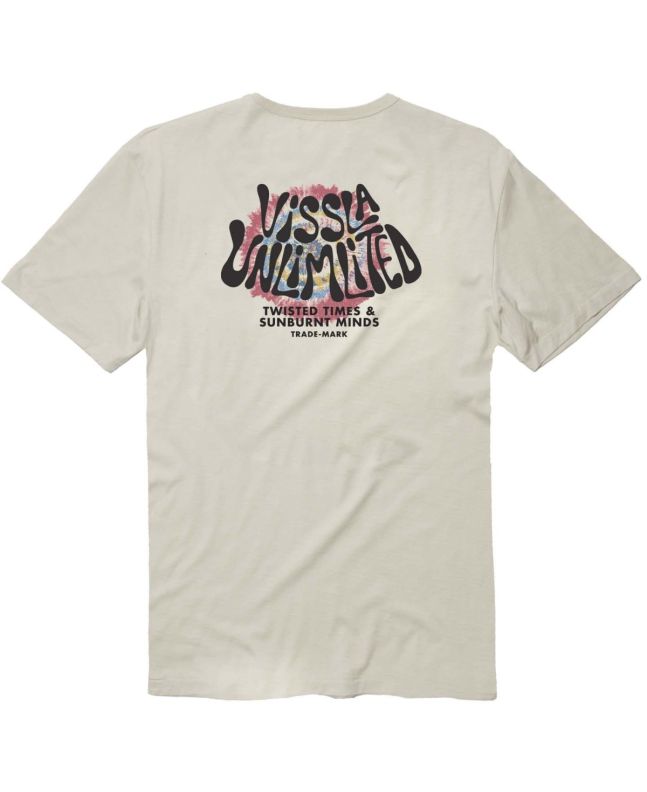 Camiseta orgánica de manga corta Vissla Shred Head en blanco hueso para hombre