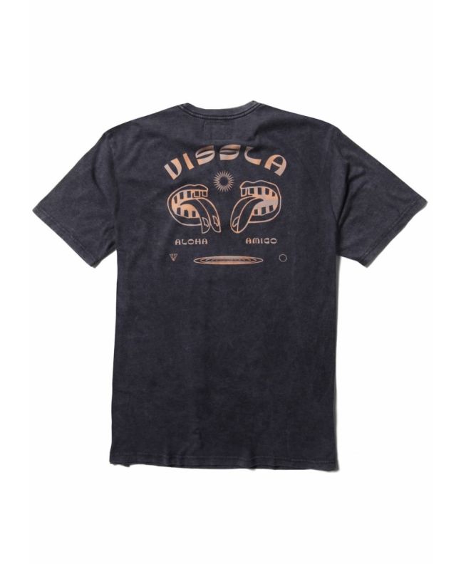 Camiseta de manga corta Vissla Twin Amigos Negra para hombre