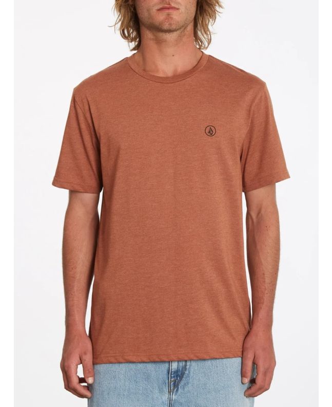 Hombre con Camiseta de manga corta Volcom Circle Blanks Mocha