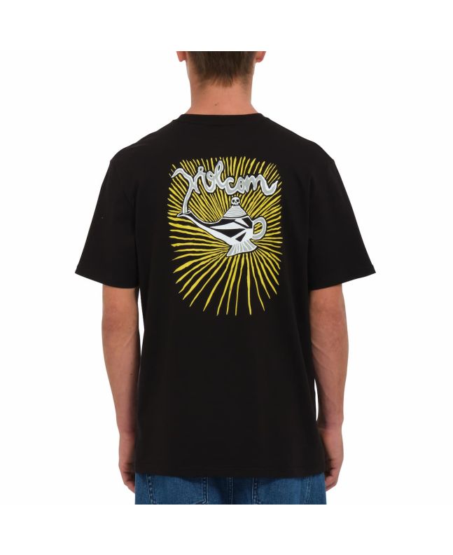 Hombre con camiseta orgánica de manga corta Volcom Gonymagic Negra