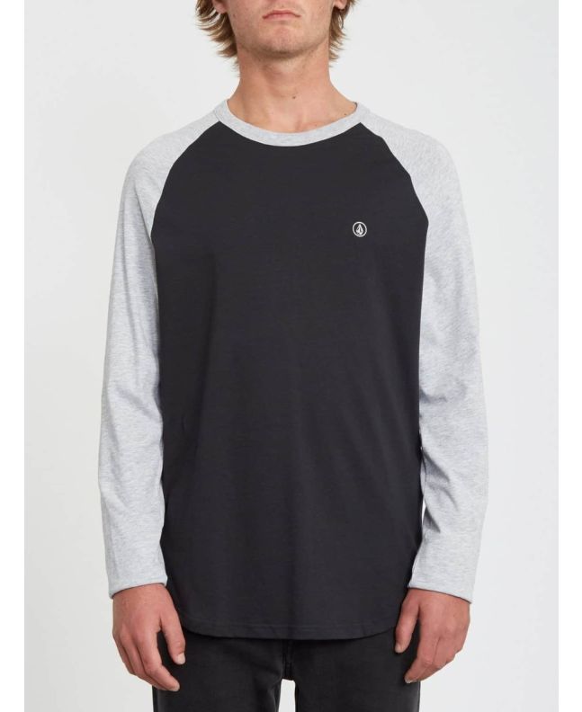 Camiseta de manga larga Volcom Pen para hombre en color gris y negro
