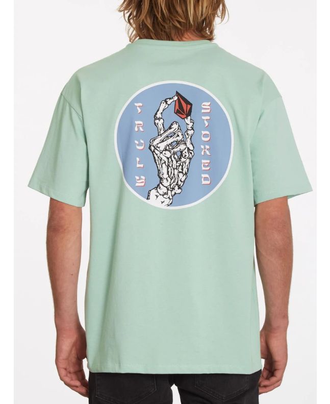 Hombre con camiseta de manga corta Volcom Stokstone verde