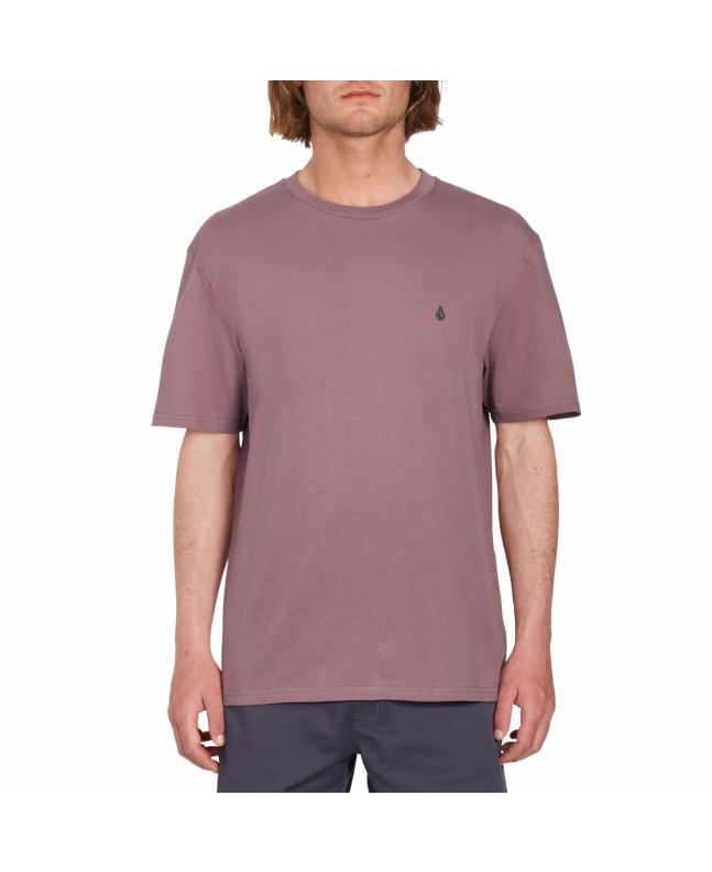 Hombre con Camiseta orgánica de manga corta Volcom Stone Blanks Bordeaux Brown