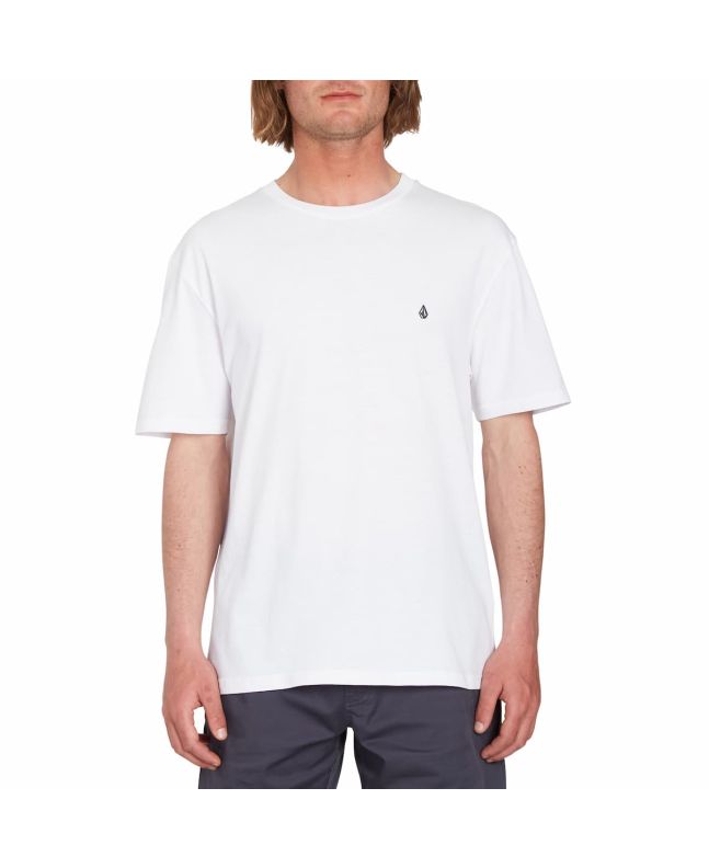 Hombre con Camiseta orgánica de manga corta Volcom Stone Blanks blanca