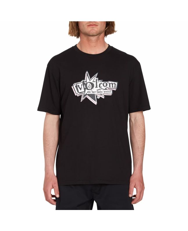 Hombre con camiseta orgánica de manga corta Volcom V Entertainment negra