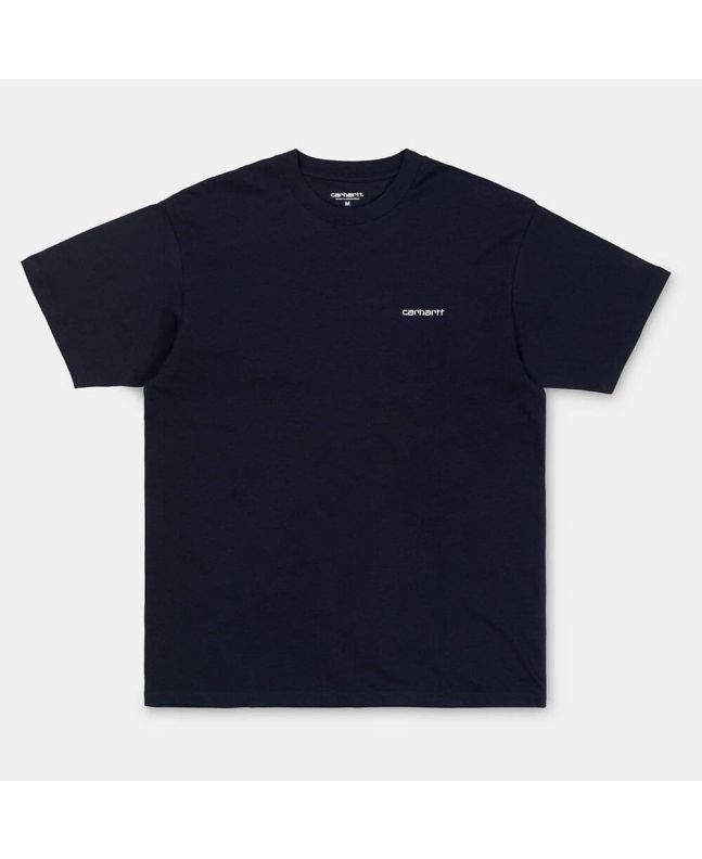Camiseta de manga corta Carhartt WIP Script Embroidery azul marino para hombre