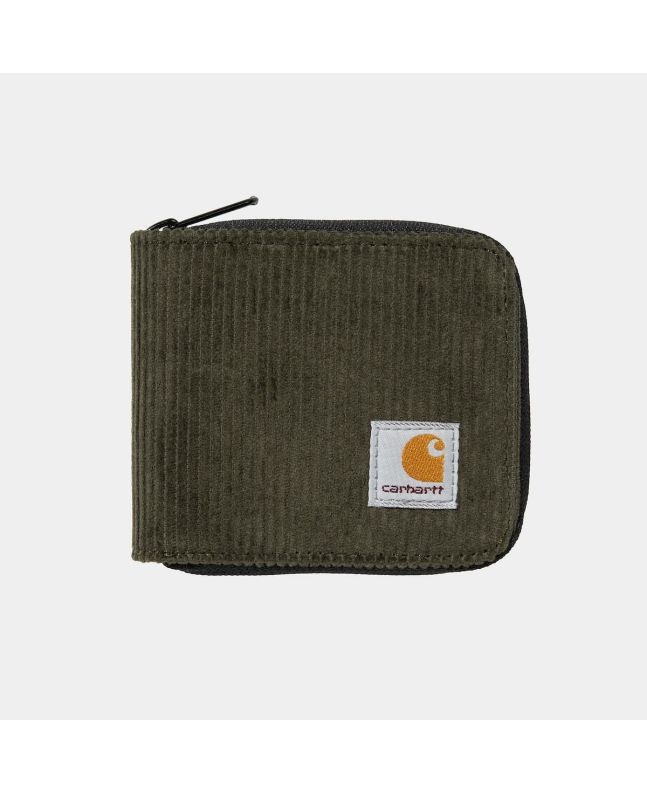 Cartera de pana con cremallera Carhartt WIP Flint Zip Wallet Verde