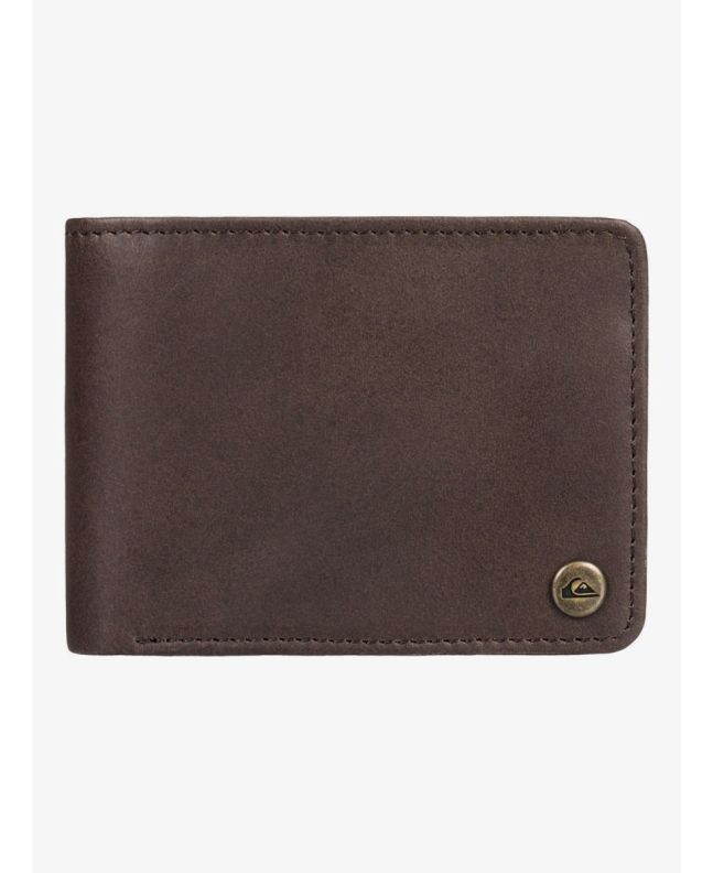 Cartera de cuero Quiksilver Mack Chocolate