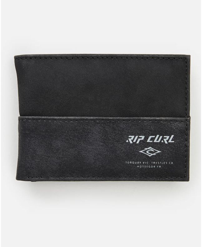 Cartera de cuero sintético Rip Curl Archie RFID PU Slim negra para hombre