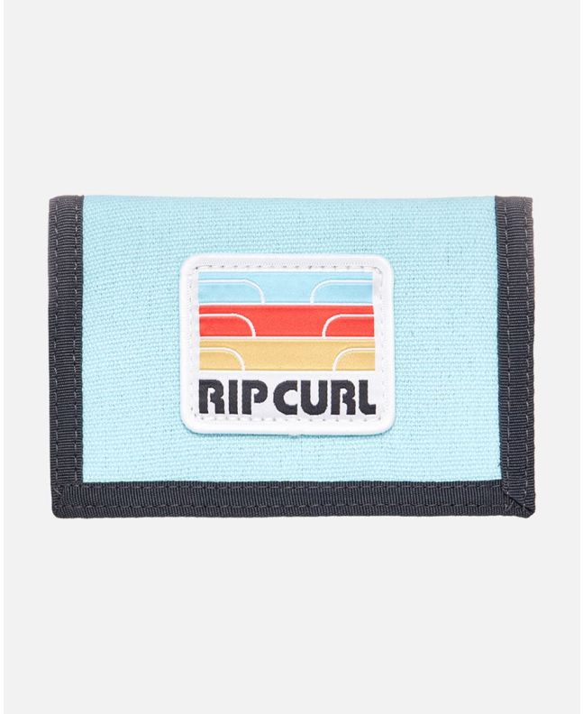 Cartera de velcro Rip Curl Custom Surf Wallet azul y gris para hombre