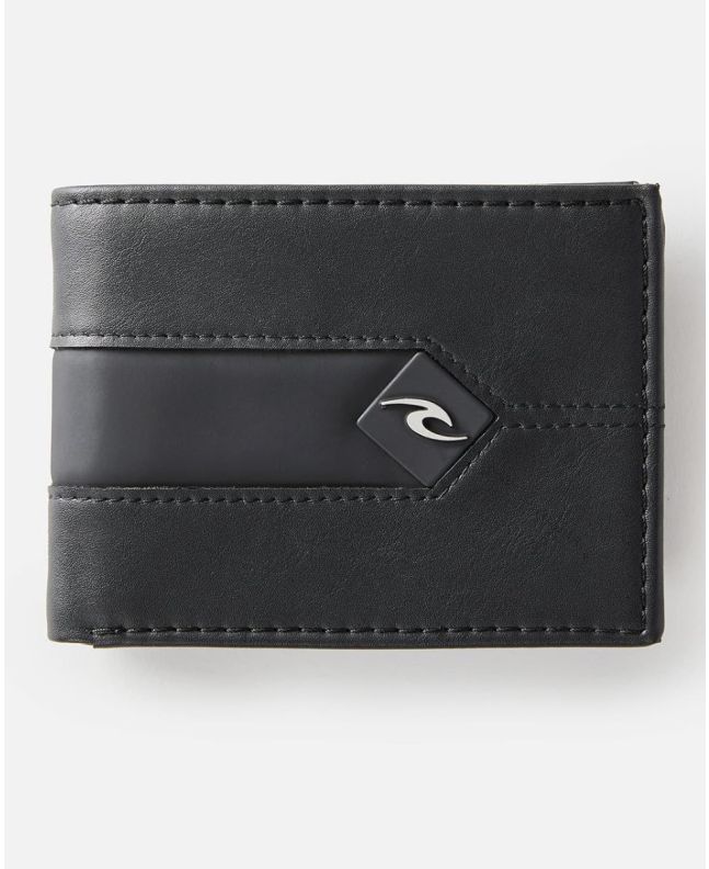 Cartera de cuero sintético Rip Curl Direction PU All Day negra para hombre