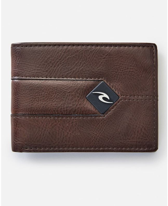 Cartera de cuero sintético Rip Curl Direction PU All Day marrón para hombre