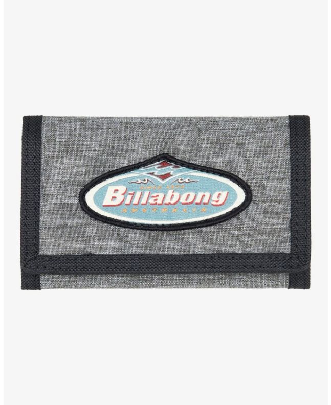 Cartera de velcro Billabong Tribong Patch Gris Jaspeado para hombre