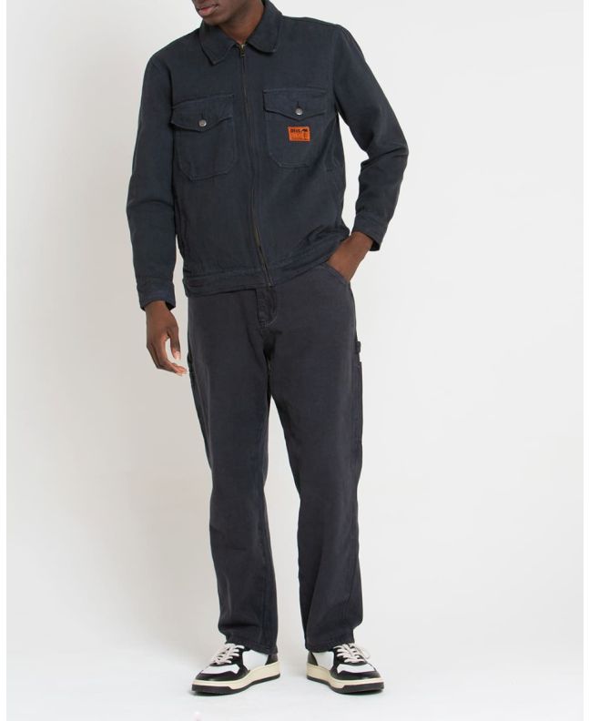 Hombre con Cazadora workwear Deus Ex Machina Ortiz Overdye Jacket antracita