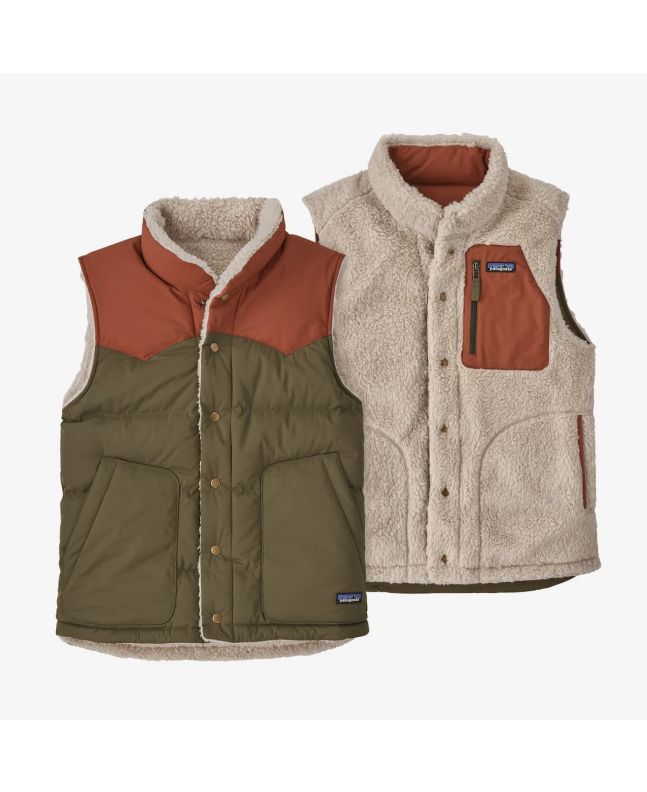 Chaleco reversible acolchado con forro polar Bivy Down Vest Verde para hombre